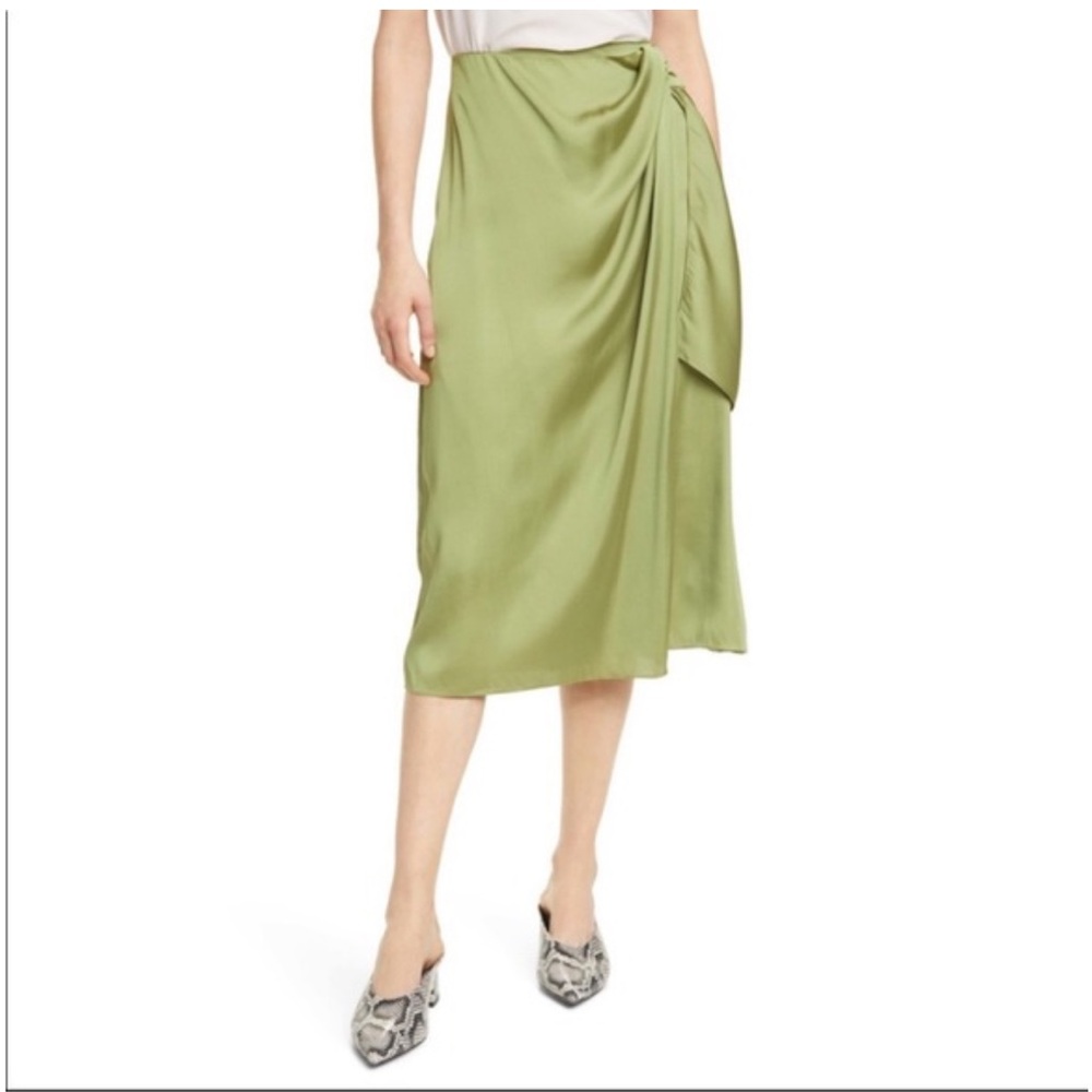 Club Monaco, Midi Wrap Skirt, Green, Size 6, NEW WITH TAGS